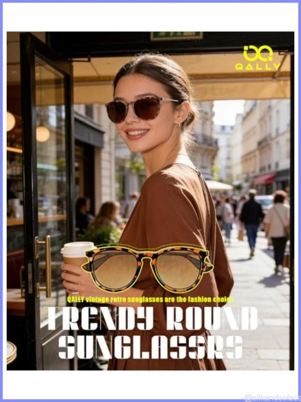 Polarized Retro Round Sunglasses UV400 Lightweight Full-Frame